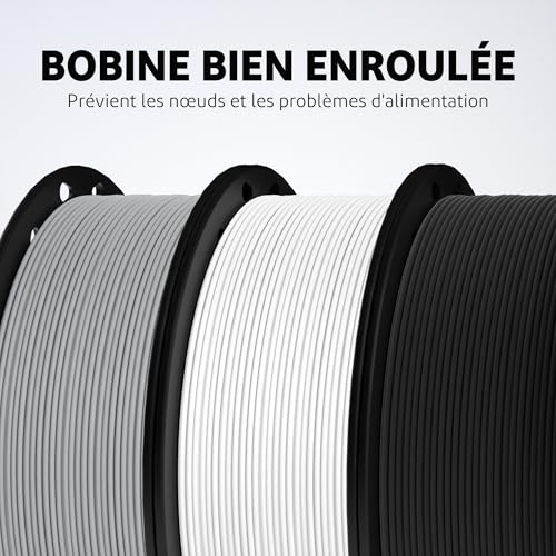 ELEGOO Filament PLA Matte, 1.75mm Filament pour Imprimante 3D Précision Dimensionnelle +/- 0.02mm, Bobine de 1kg de carton (2.2lbs) pour la plupart des Imprimantes 3D FDM 3 ELEGOO Filament PLA Matte, 1.75mm Filament pour Imprimante 3D Précision Dimensionnelle +/- 0.02mm, Bobine de 1kg de carton (2.2lbs) pour la plupart des Imprimantes 3D FDM – Image 4