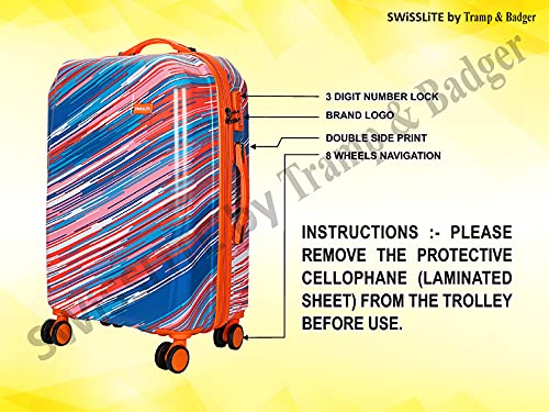 Image of Tramp & Badger Swisslite 24-Inch Hard Sided Printed Polycarbonate Check-in Luggage Trolley Bag (Color - Multi)