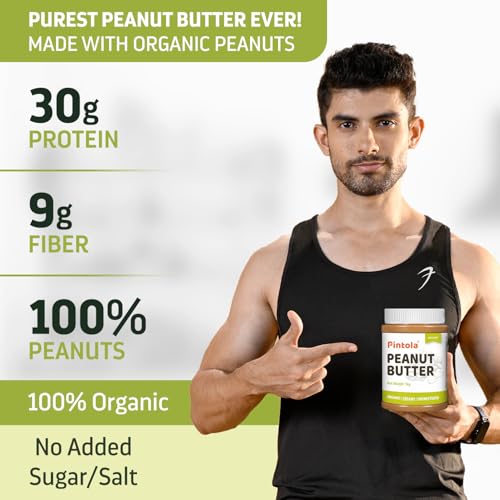 Image of Pintola Combo - Organic Peanut Butter Crunchy 350g + Rice Cake Multigrain Salted 130g, 100% Pure Roasted Peanuts butter, Unsweetened and Crunchy Protein Spread Nut Butter With Organic Rice Cakes