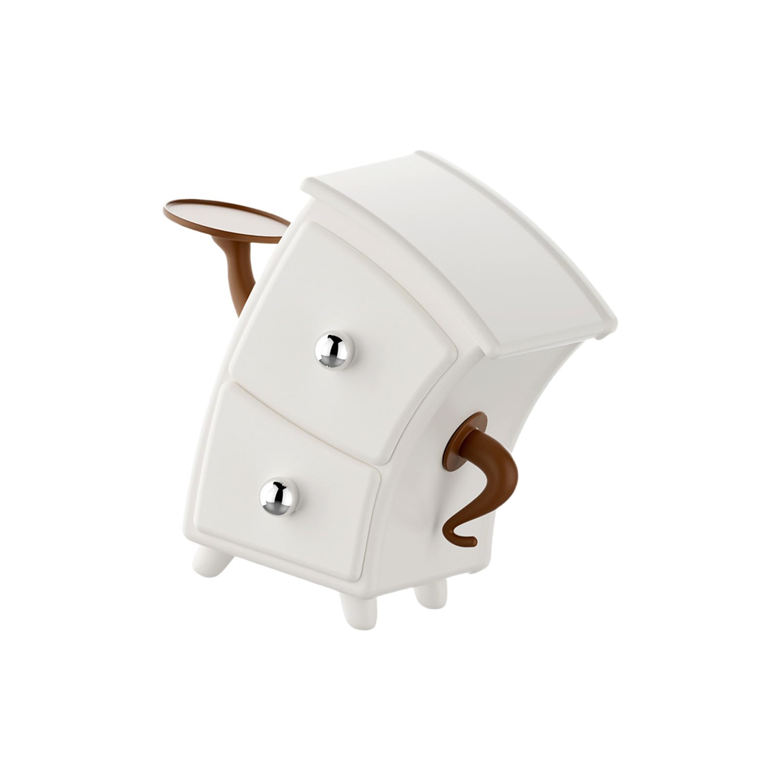 Fahoujs Amusings Curved Desktop Storage Solution Spacious Interior Decorative Functional Organizers Desktop Organizers