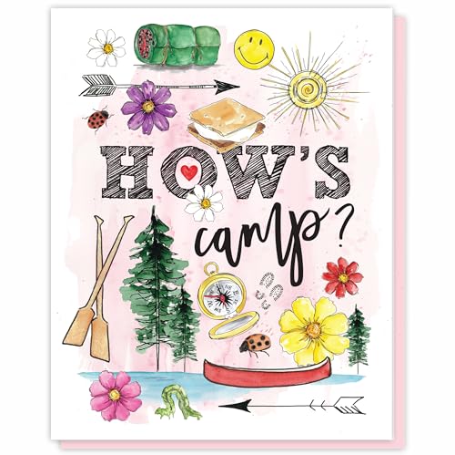 Letter from Home for Sleepaway Camp Essentials for Girls, Card to Send to Kids at Camp, Mail for Kids Thinking of You & Miss You Note, Perfect for Girls Summer Care Packages, Notes from Mom 1pc