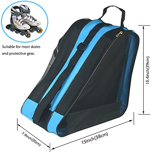 Gooyule Ice Skate Bag - Large Capacity Skating Bag Fits Quad, Inline and Most Roller Skate Accessories