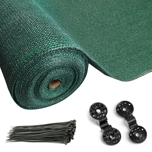 FB FunkyBuys Garden Screening 1x10m for Outdoor Protection - Privacy Screen & Summer-friendly Privacy Netting for Balcony & Patio - Tear Resistant Windbreak Fence Screening GREEN 90gsm