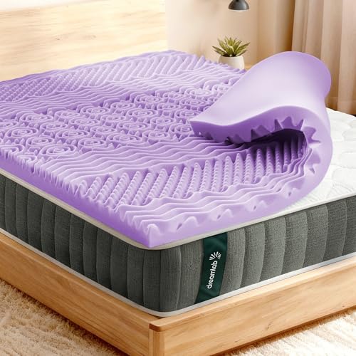 El Mejor Listado de Colchonetas en monterrey , tabla con los diez mejores. 48 Dreamlab Colchoneta Memory Foam Zonas con Lavanda | Sobrecolchón de Zonas | Topper de Zonas, Sensación Suave Acolchada y Cómoda | Colchoneta Individual, Infusión de Lavanda, 5...