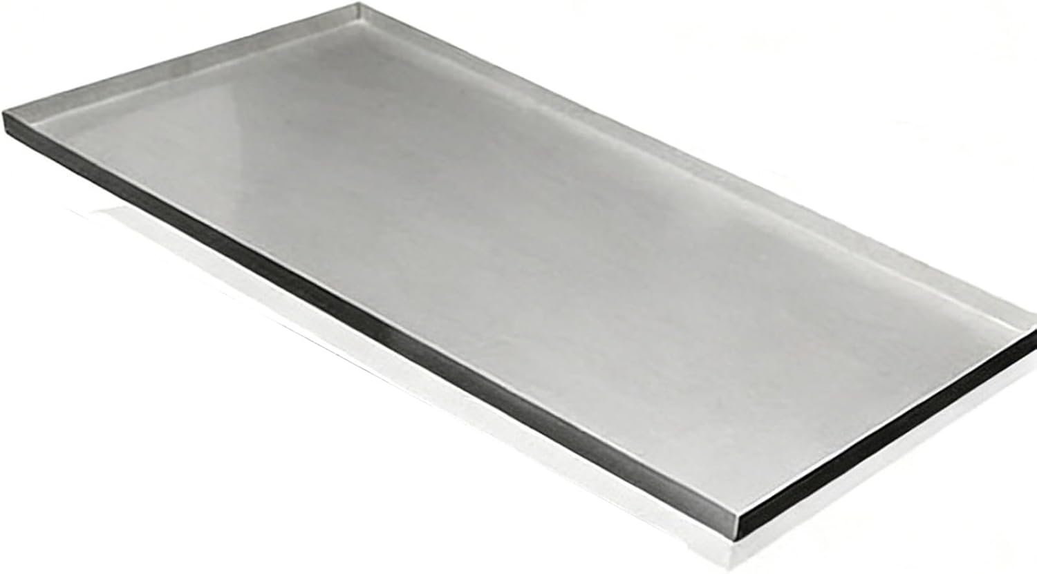 Plant Trays for Pots, Washing Machine Drain Pan, Stainless Steel Metal Refrigerator Drip Tray, Oil Drip Pan, One-Piece Bending, Full Welding(Black,41x12x2cm/16x5x1in)