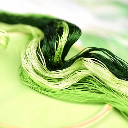 Image of 100% Mulberry Hand Dyed Silk Embroidery Thread, Embroidery Floss, 4 Spools Each 24 Yards (04-1)