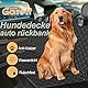 GARELF Hundedecke Auto Rückbank, Haltbare Autoschondecke Hund Rücksitz(134x118cm) mit 1 Elastischen Hundesitzgurt, Kratzfest & Wasserdicht Hängematte für Kinder Passend für Alle LKWs PKWs SUVs