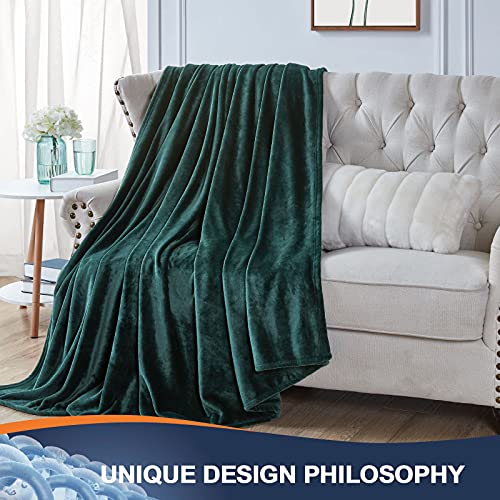 Walensee Cobertor de lã felpudo felpudo leve (GG-Twin Size 166 x 239 cm verde floresta) cobertores d