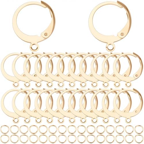 Leverback Conversion Kit Amazon.com: SUNNYCLUE 1 Box 180Pcs Earring Findings Kit 80Pcs Real 18K ...