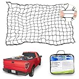 Angooni 4' x 6' Heavy Duty Truck Bed Cargo Nets - Stretches to 8'x12', 4