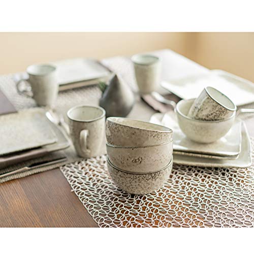 BIA Cordon Bleu Rustic Soup/Cereal Bowls Set of 4 (24oz), Cream