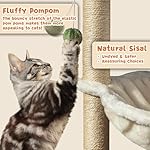 Cat Scratching Post for Indoor Cats 30 Inches Large Square Cat Scratcher with Hammock Cats Wooden Interactive Trackball Toy for Kitten and Adults Cats - Image 4
