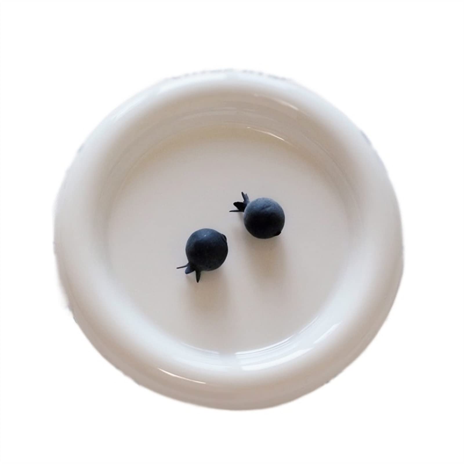 GLigeT Dessert White Dinner Plate Breakfast Cake Dessert Kitchen for Home Restaurant Coffee Round Delicious Deep Plate Snack (Small)