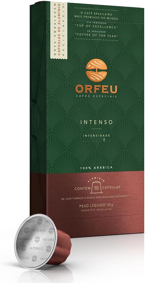 ORFEU Cápsulas De Café Intenso Orfeu Compatível Com Nespresso Contém 10 Cápsulas