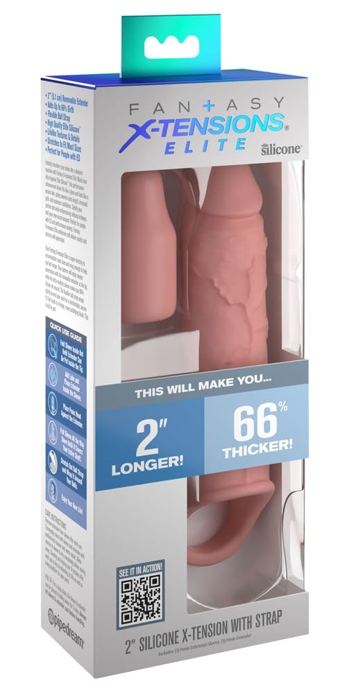 Pipedream Fantasy X-tensions Elite 2" Silicone X-tension with Strap Light 51 mm