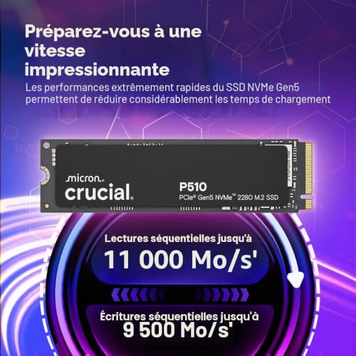 Crucial P510 - Ssd - 2 Tb - Intern - M.2 2280 - Pci Express 5.0 X4 (nvme) (ct2000p510ssd8)