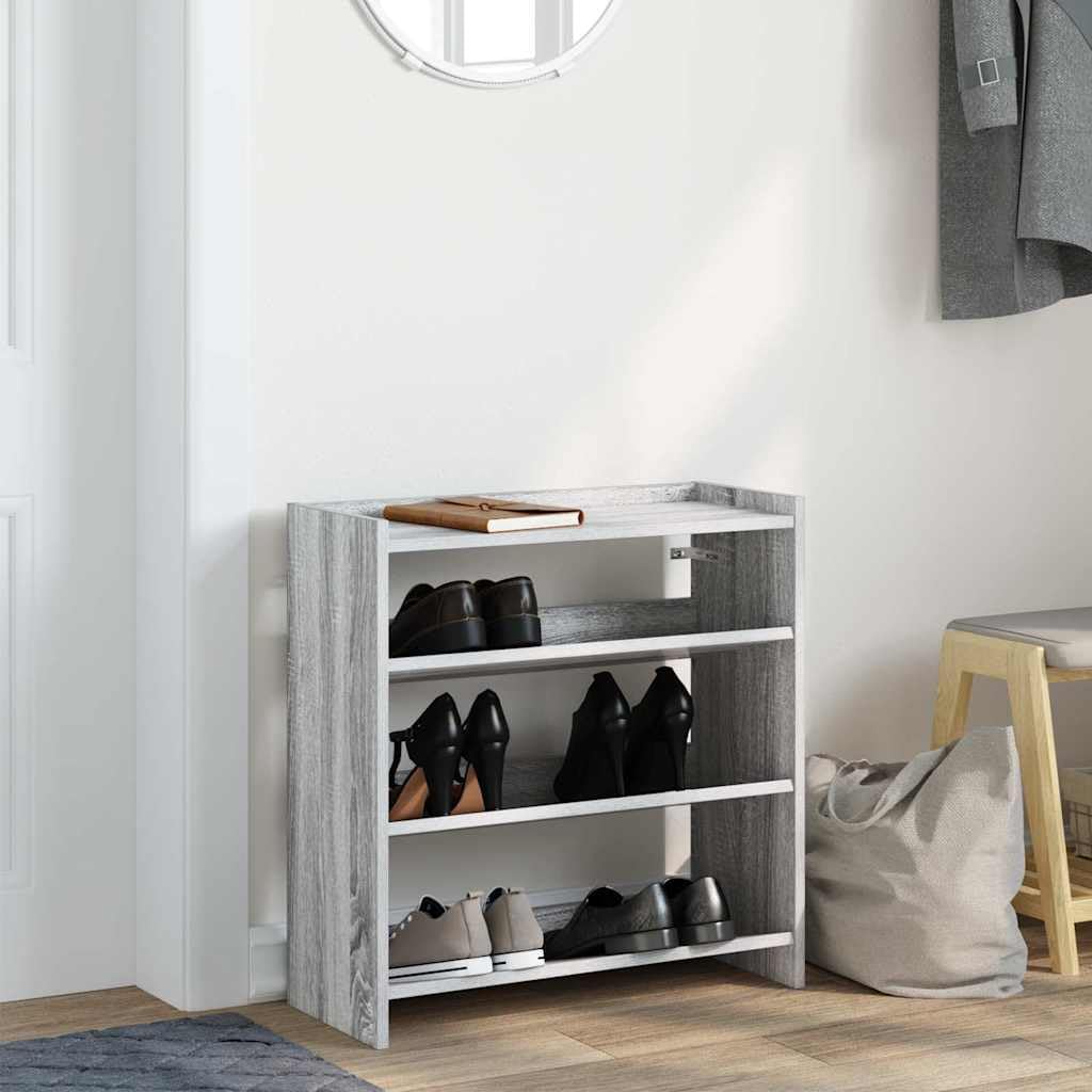 Sonoma szara szafka na buty, 60 x 25 x 62 cm, płyta wiórowa