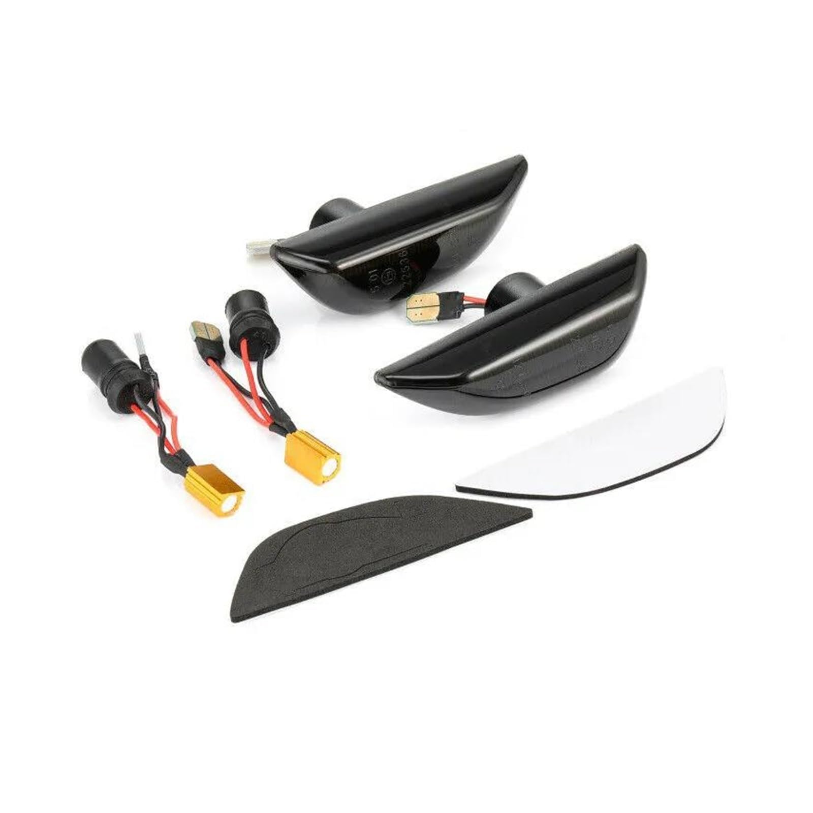 Elevador Modificado, Ahumado Brillante, Negro, Amarillo, Azul y Amarillo, Blanco y Amarillo. Luz de señal de Giro LED dinámica, luz Intermitente secuencial en el Espejo retrovisor