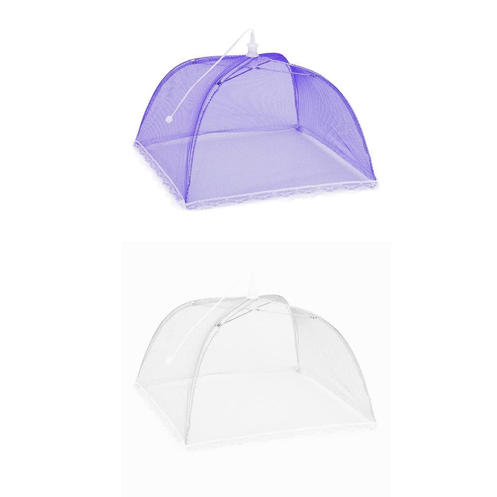 Protector de alimentos de malla grande JFDBGU y cubreplatos plegable de cocina