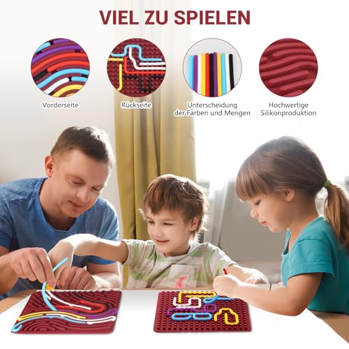 InemzTal Montessori Sensorik Spielzeug für Kinder ab 3+ und Erwachsene,Autismus Spielzeug mit 11 Zählstangen und Reisetaschen