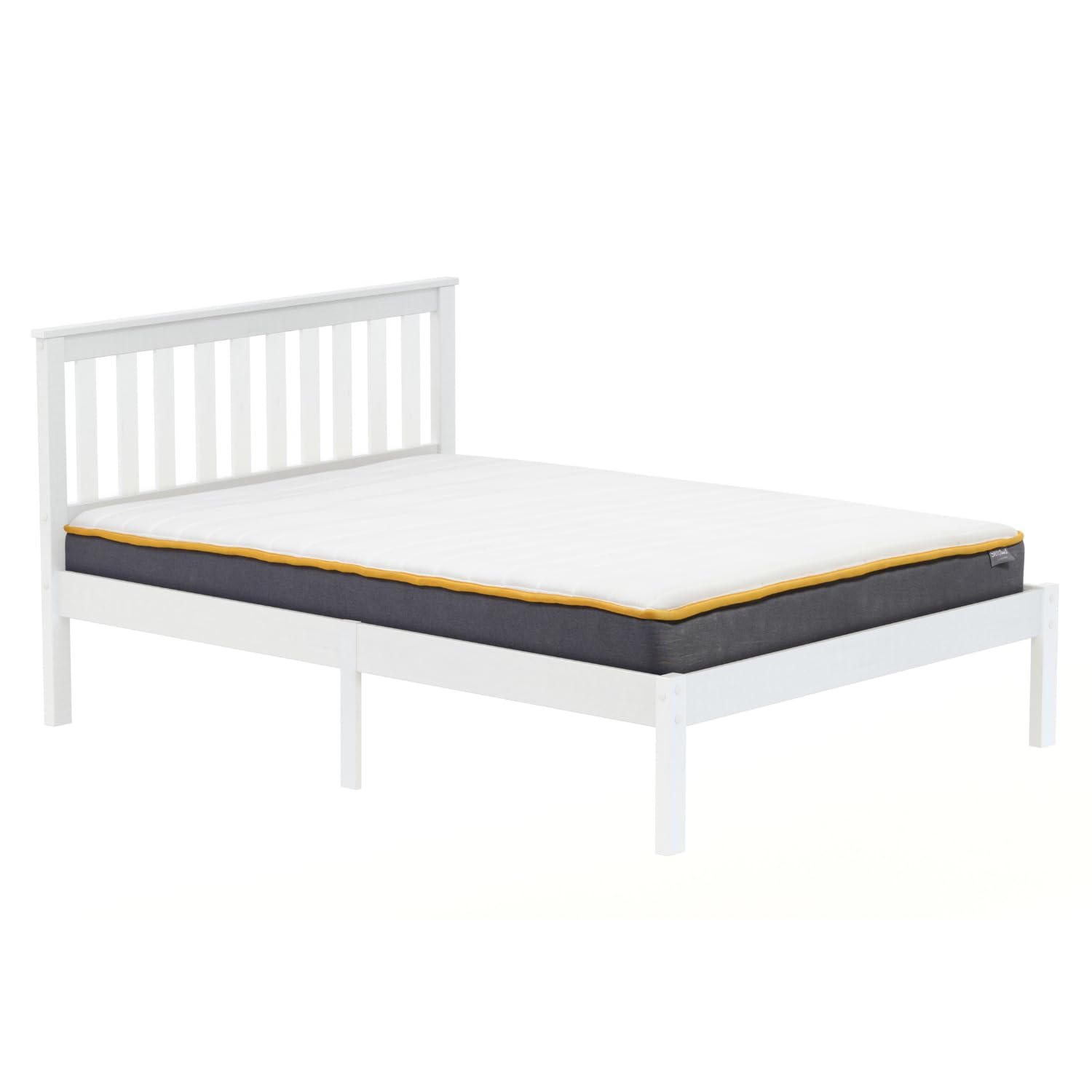 Birlea Denver Double White Wooden Bed