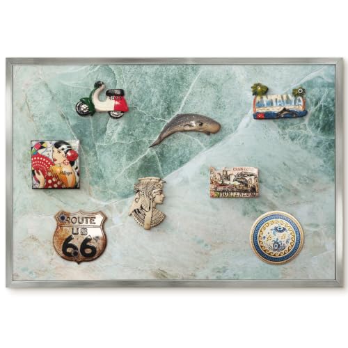 Pizarra panel fotográfico magnético con planificador semanal y menú decorativo