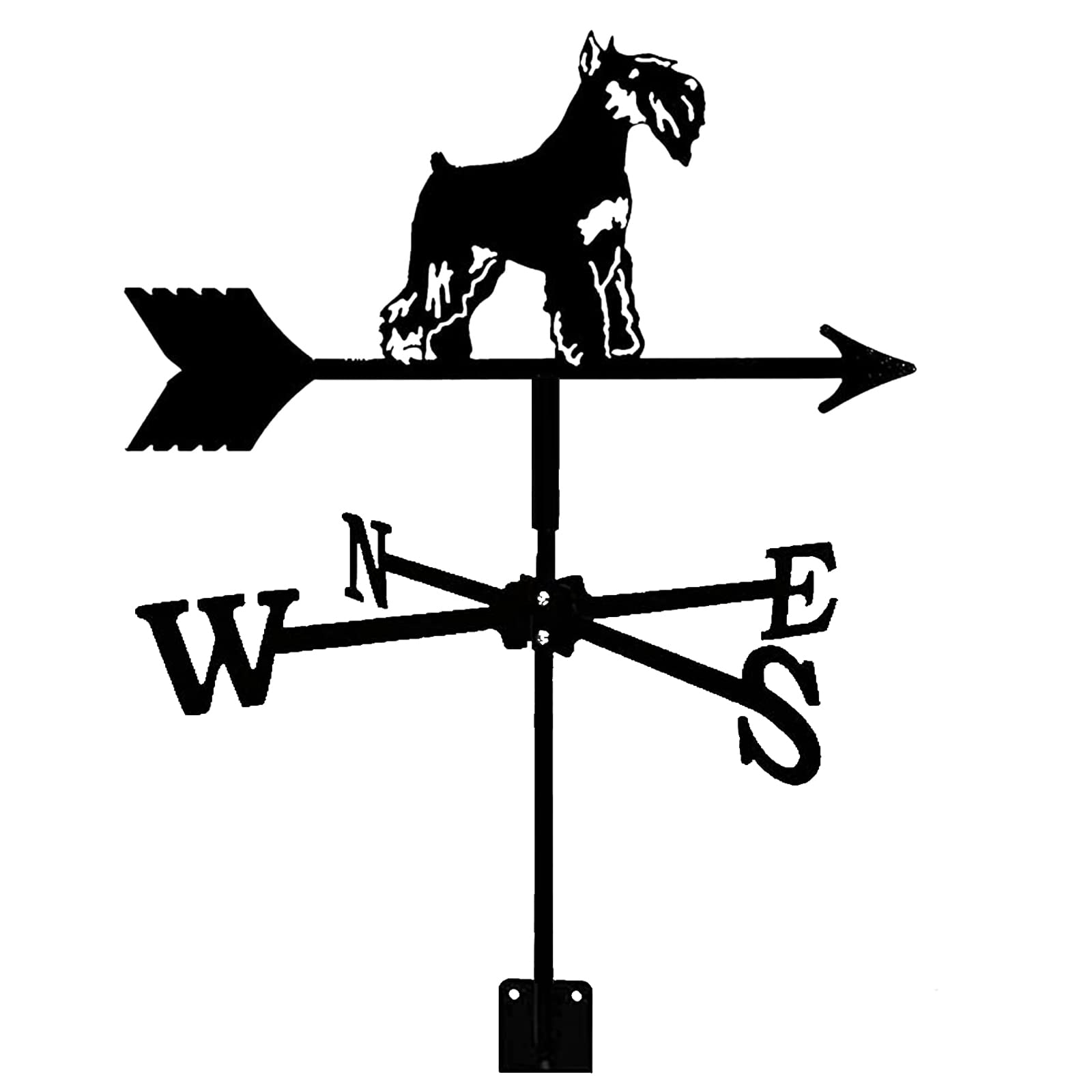 Metal Bracket Weathervane Retro Weather Vane Stainless Steel Wind Direction Indicator for Garden And Yard Measuring Tool Decoration