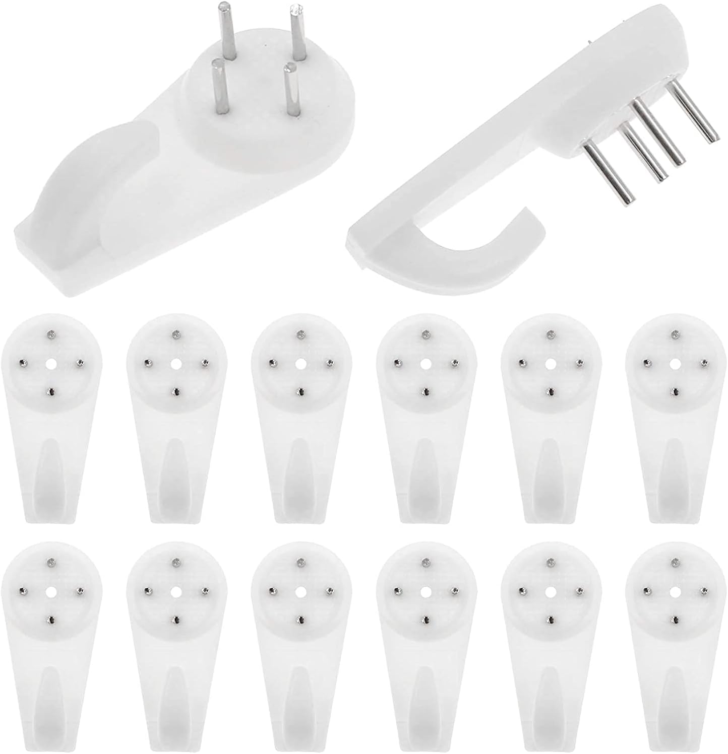 ORiTi Non Trace Wall Hooks, Non Trace Picture Hook Non-Trace Nail Plastic Invisible Traceless Hardwall Hanging Hook for Picture Photo Frame Hangers (Pack of 24)