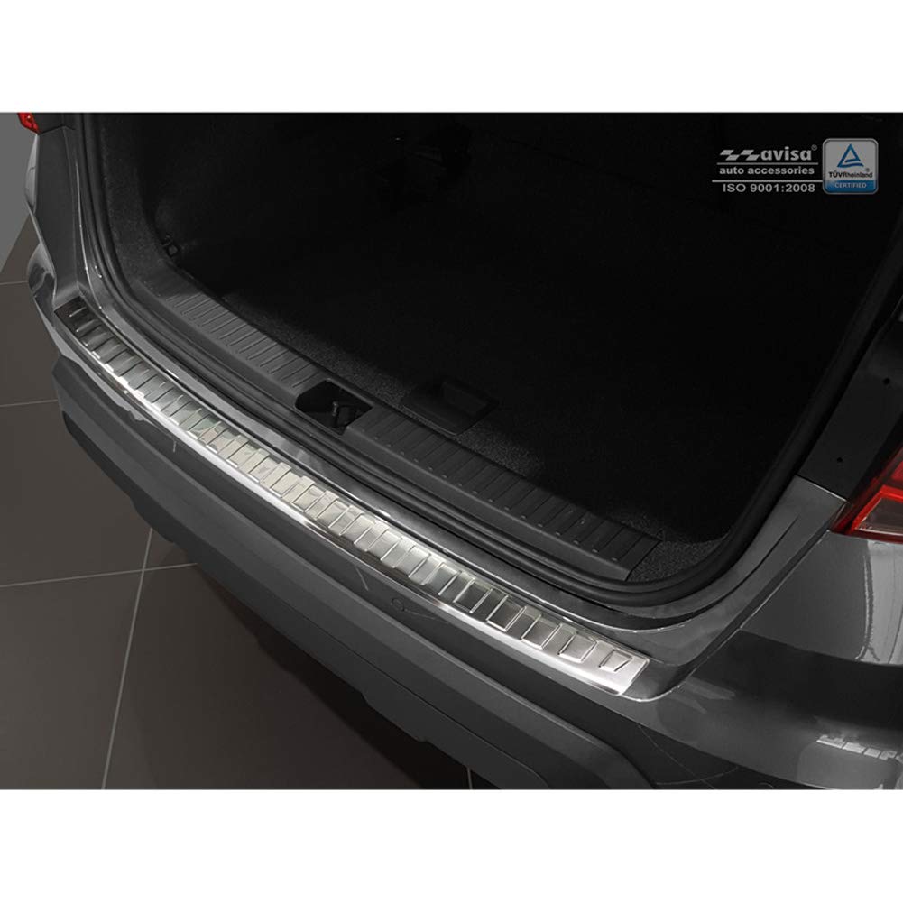 Avisa Protector del Parachoques Trasero Inoxidable Compatible con Seat Arona 2017-2021 & Facelift 2021- 'Ribs'