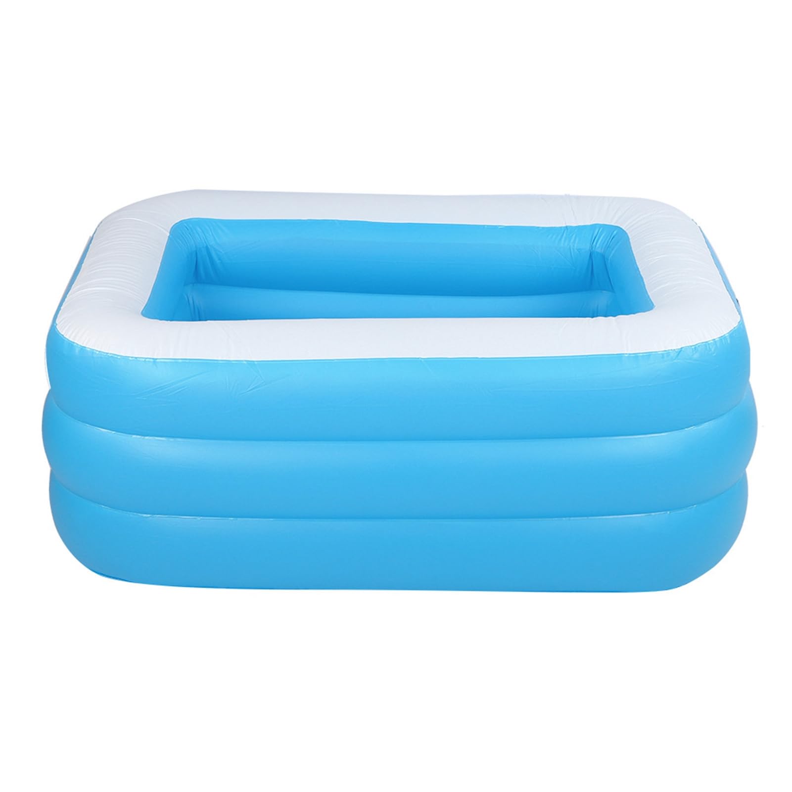 Piscina Inflable para Niños Piscina Infantil Cuadrada de Gran Tamaño para Divertirse Bañarse en Casa Ideal para Niños Material de PVC 130x92x50 Cm (#1)