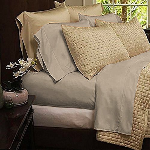 Mandarin Home Luxury Rayon Derived From Bamboo Bed Sheets - Eco-friendly, Hypoallergenic and Wrinkle Resistant - 4-Piece - Queen - Taupe