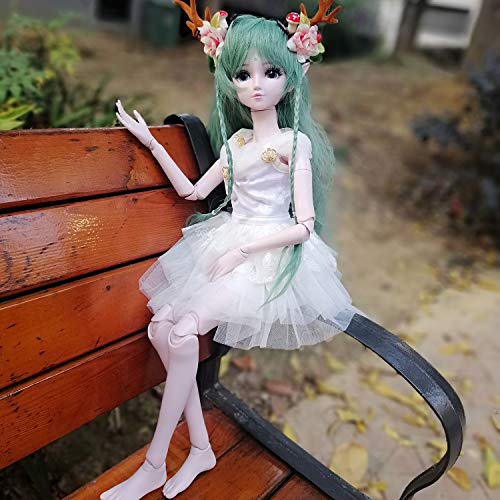 Eva Bjd Green Deer 1/3 Bjd Doll Spirit Demon Girl 24Inch 60Cm 19 Ball Jointed Dolls Baby Doll Toy Gift For Child #TOP3