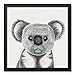 Pacifier Koala 17.73 x 17.73 Black Framed Canvas