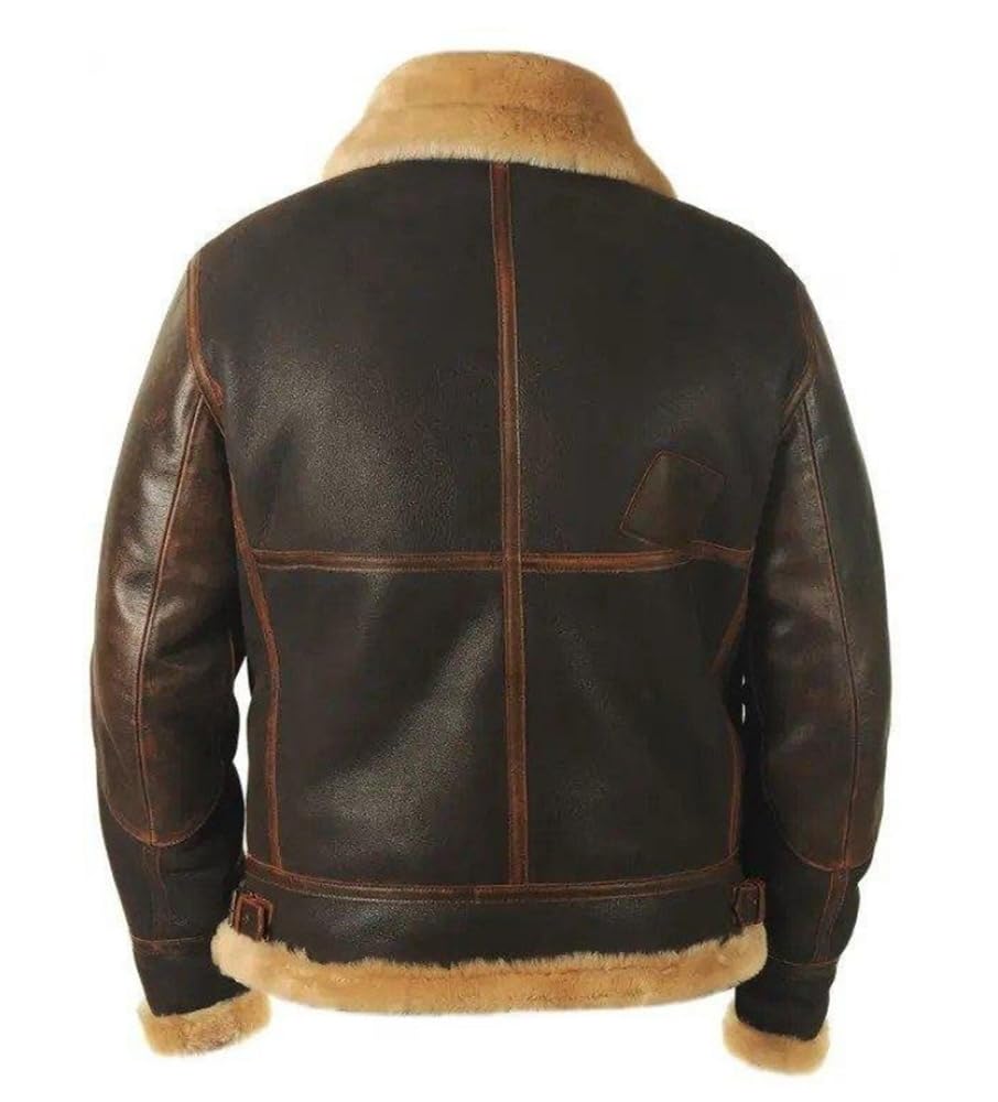 SUCADA Kältejacke Herren Winter Plus Samtverdickung Fleecejacke Herren Slim Fit Retro Kunstlederjacke Herren Outdoor Casual Warm Langarm Jacke Herren