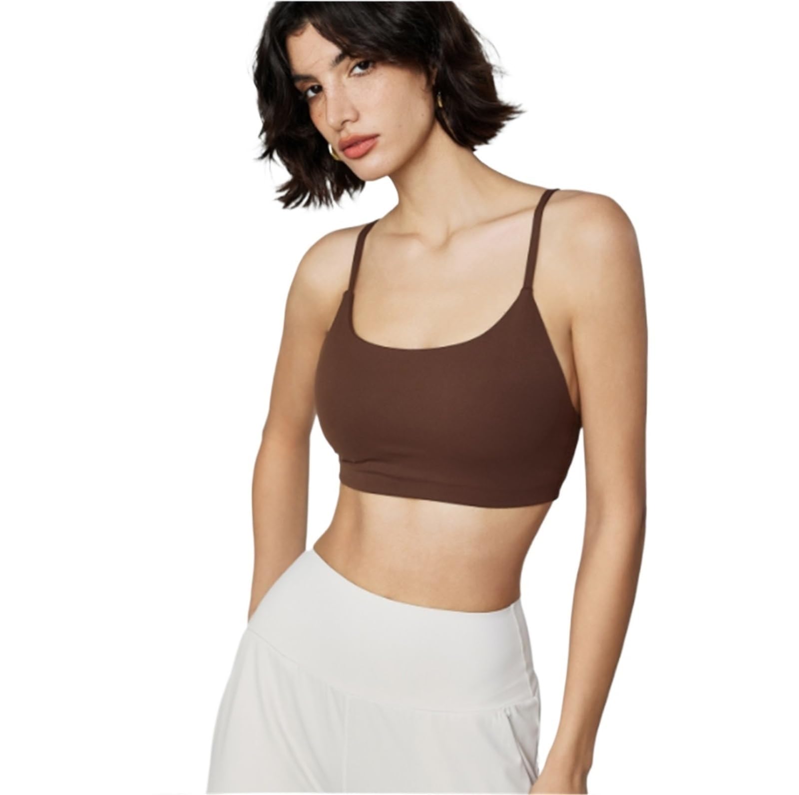 Sujetador Deportivo Mujer Sujetador Deportivo De Yoga Con Copa Extraíble Y Sin Aros Con Espalda Cruzada Y Soporte Medio For Mujer Sujetador Gimnasio(B,S)