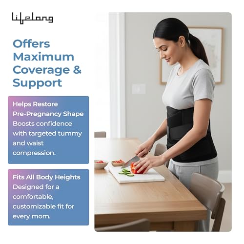 Image of Lifelong Abdominal Belt | Post Pregnancy & Maternity Belt for New Moms | Postpartum Support, Waist & Tummy Recovery, C-Section Adjustable Comfort Belt | Belt for Waist, Pelvis & Tummy Support (LLOPB15)