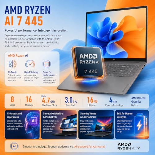 HP OmniBook 5 2K Touchscreen AI Laptop Office Lifetime AMD Ryzen AI 7 445 - image 2