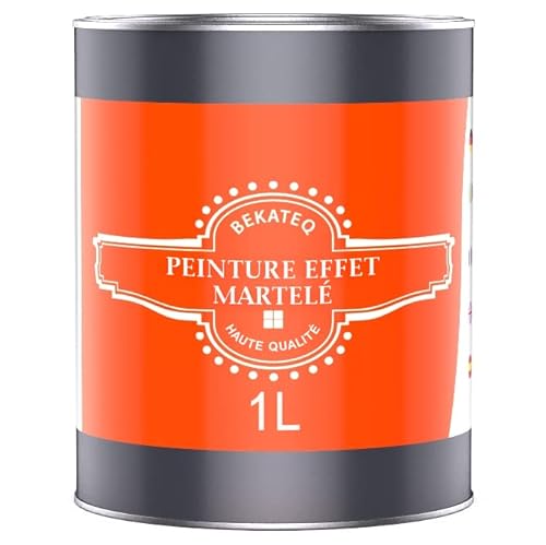 BEKATEQ LS-590 Peinture effet martelé Bronze 1L I 3en1: Protection contre la rouille, apprêt & vernis pour intérieur et extérieur I Peinture de protection pour métaux ferreux et non ferreux