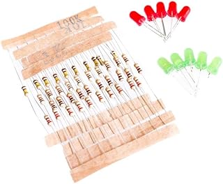 50pcs 1K 10K 100K 220 Ohm 1/4W Metal Film Resistor and Led KIT for Raspberry Pi /
