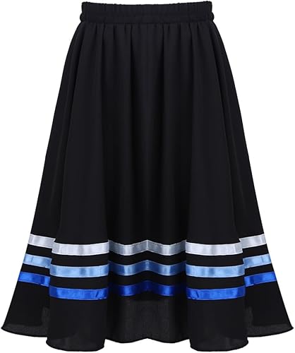 Disfraz de ballet plisado vintage para niñas y niñas, falda de personaje de baile de círculo completo