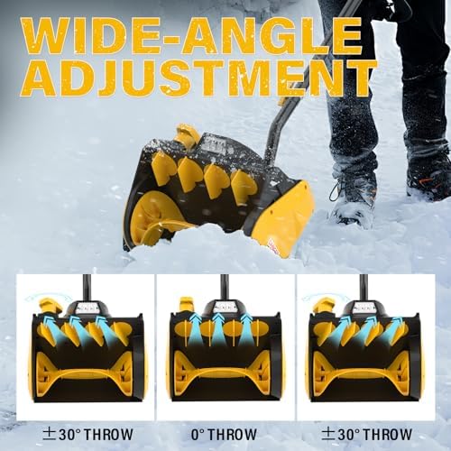 ZEGJAW Cordless Snow Shovel, 20V 12-Inch Cordless Snow Blower with LED Light & Directional Plate for Driveway, Side Walk (4.0Ah Battery and Charger Included) - 5