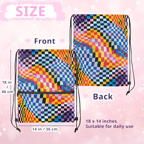 Abstract Colored Mosaics Drawstring Bag Drawstring Backpack Waterproof Smooth Sport Draw String Back Bag Gym Camping Beach Bag for Men Women2