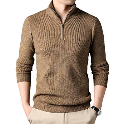 Pull col roulé tricoté Haitpant kaki pour les journées d'hiver