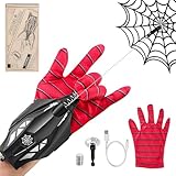 Spider Web Shooter Silk Launcher Spider Fidget Toys Wrist Toy Cheap Cool Stuff Gadgets String Gloves Shooters Fun Amazing hot Toys for Kids Boys Children Teens Gift for Age 8-12 13 Years Old (6.70in)