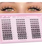 FADLASH Wispy Lash Clusters Natural Eyelash Clusters D Curl Individual Lash Extensions DIY False ...