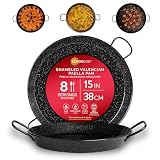 ZENDEU Paella Pan from Spain – Authentic Enameled Carbon...