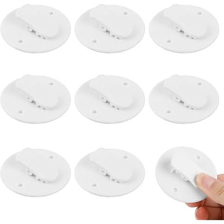 Windproof Shower Curtain Clips (8-Pack)