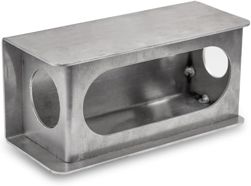 Tough Grade Extreme Duty Aluminum Trailer Light Boxes | .095" Heavy Duty Weld-On Light Box Housing | Waterproof Seal | Protects Trailer Lights (Smooth Aluminum, with Lights)