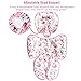 SWESEN Infant Car Seat Insert with 3 Strap Covers Set, Reversible Newborn Baby Car Seat Head Body Support for Girl, Soft 3 in 1 Baby Car Seat Cushion for Strollers, Bouncers, Swing, Pink Floral