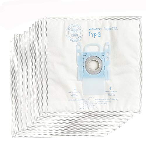 Simuke Staubsaugerbeutel Typ G für Bosch/Siemens MegaFilt Super Tex BBZ41FG 468383, 10 Stück Cover